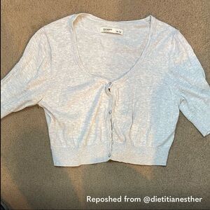 Old Navy | Light Grey Crop Cardigan